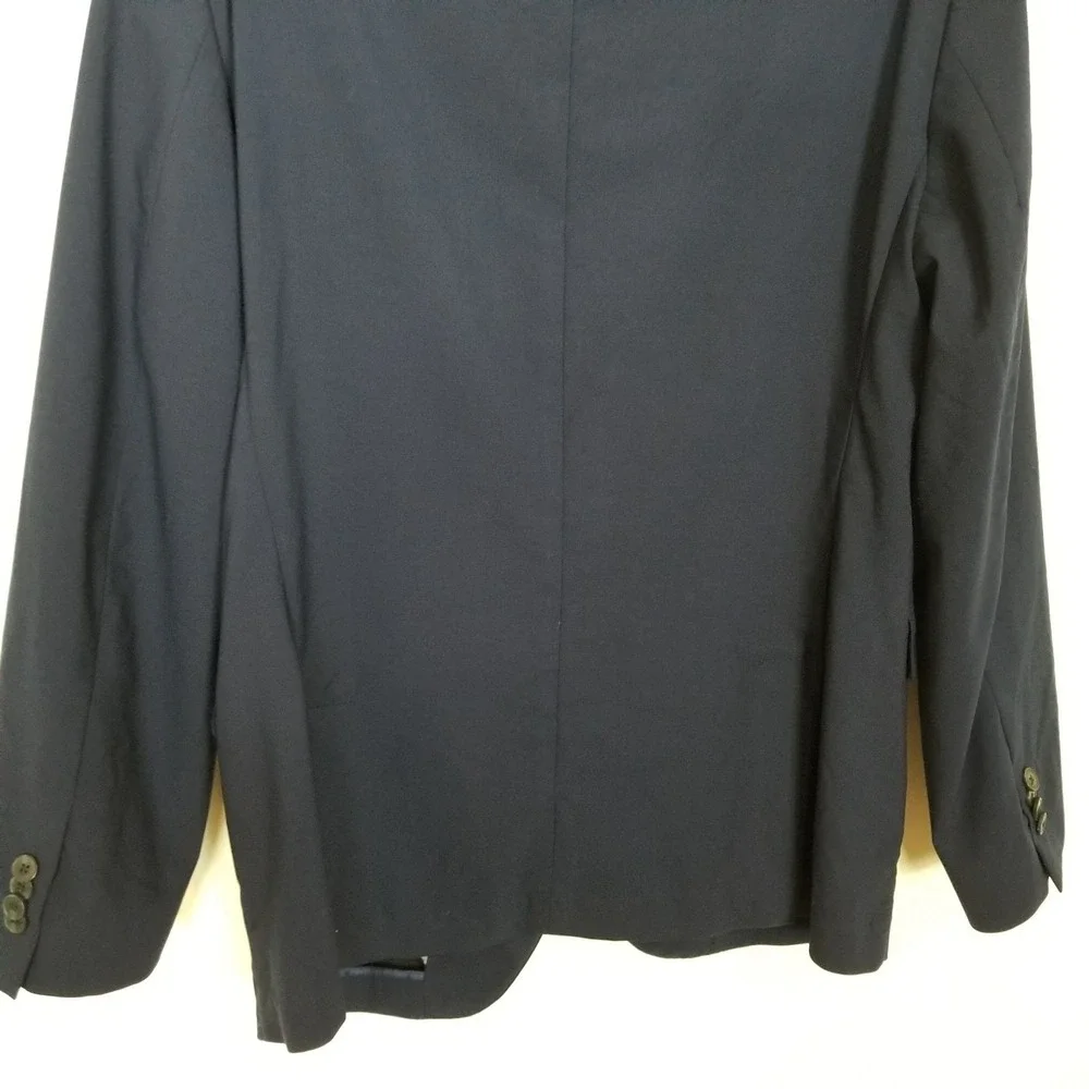 Cole Haan Grand. OS Men Unstructured Blazer Jacket Sz 40R Navy Wool Blend Preppy